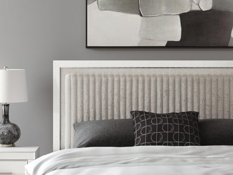 Zuraleus Upholstered Panel Platform Storage Bed, Dresser, Mirror and Chest