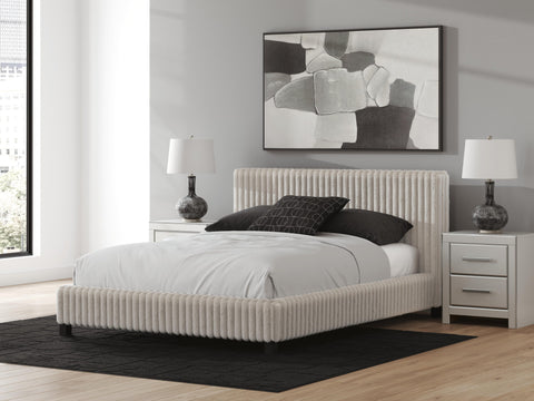 Zuraleus Upholstered Bed, Dresser and Mirror