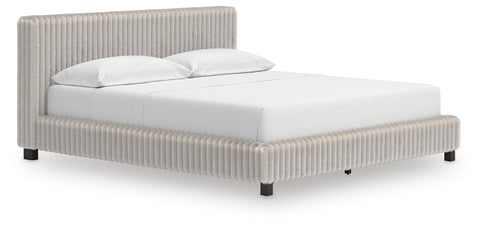Zuraleus Upholstered Bed, Dresser and Mirror