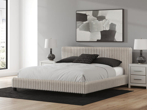 Zuraleus Upholstered Bed, Dresser, Mirror and Nightstand