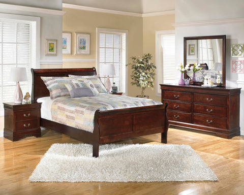 Alisdair Sleigh Bed with Chime 8" Memory Foam Mattress in a Box