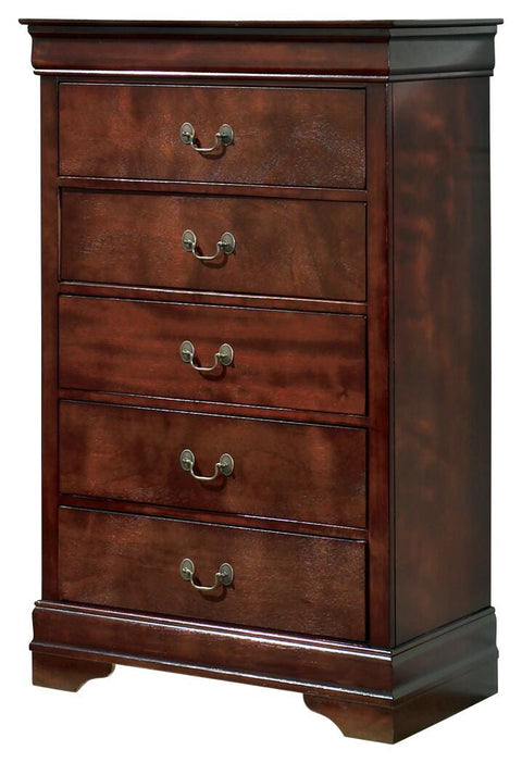 Alisdair Sleigh Bed with Mirrored Dresser and Chest