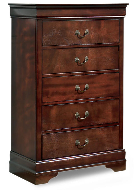 Alisdair Sleigh Bed with Mirrored Dresser and Chest
