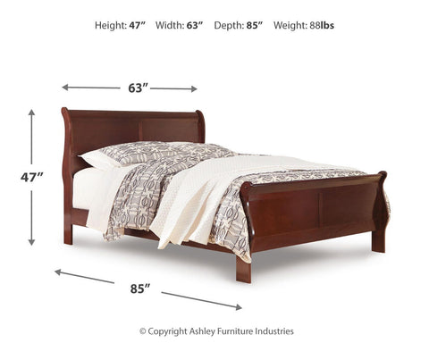 Alisdair Sleigh Bed with Chime 12" Hybrid Mattress in a Box