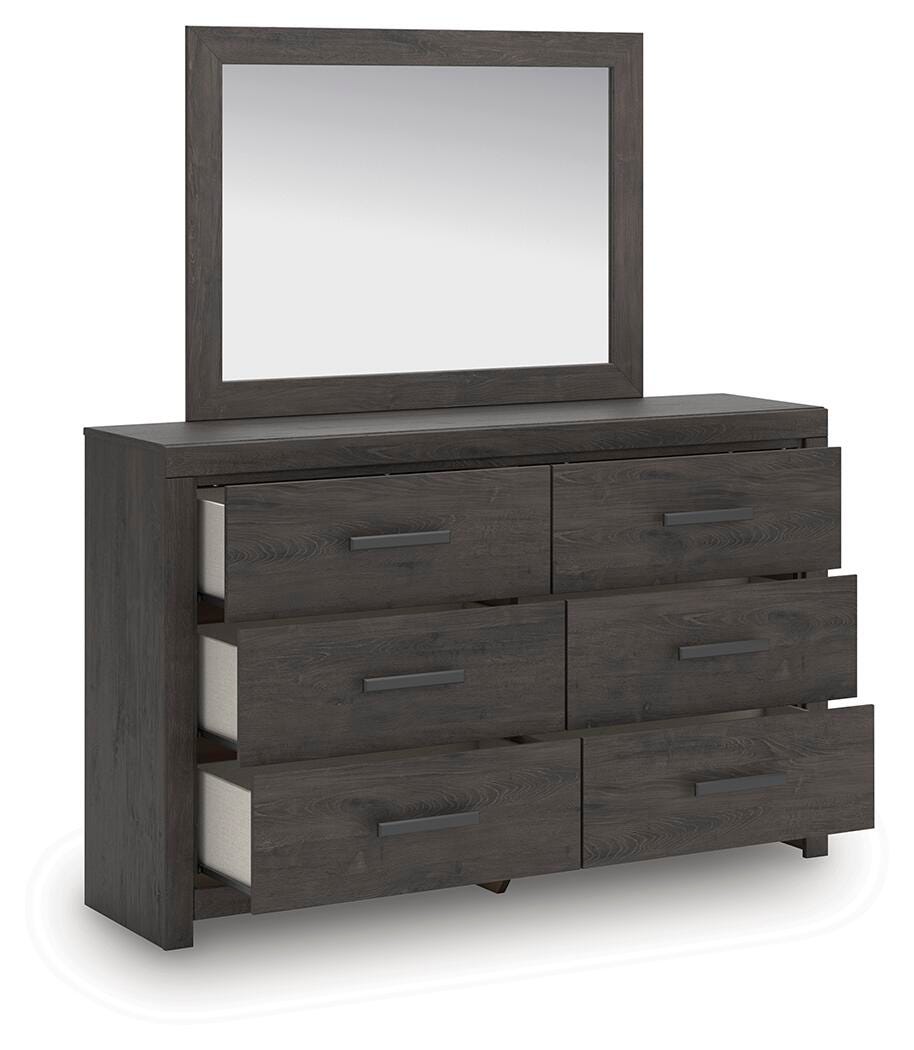 Prendonea Panel Bed, Dresser, Mirror and Nightstand