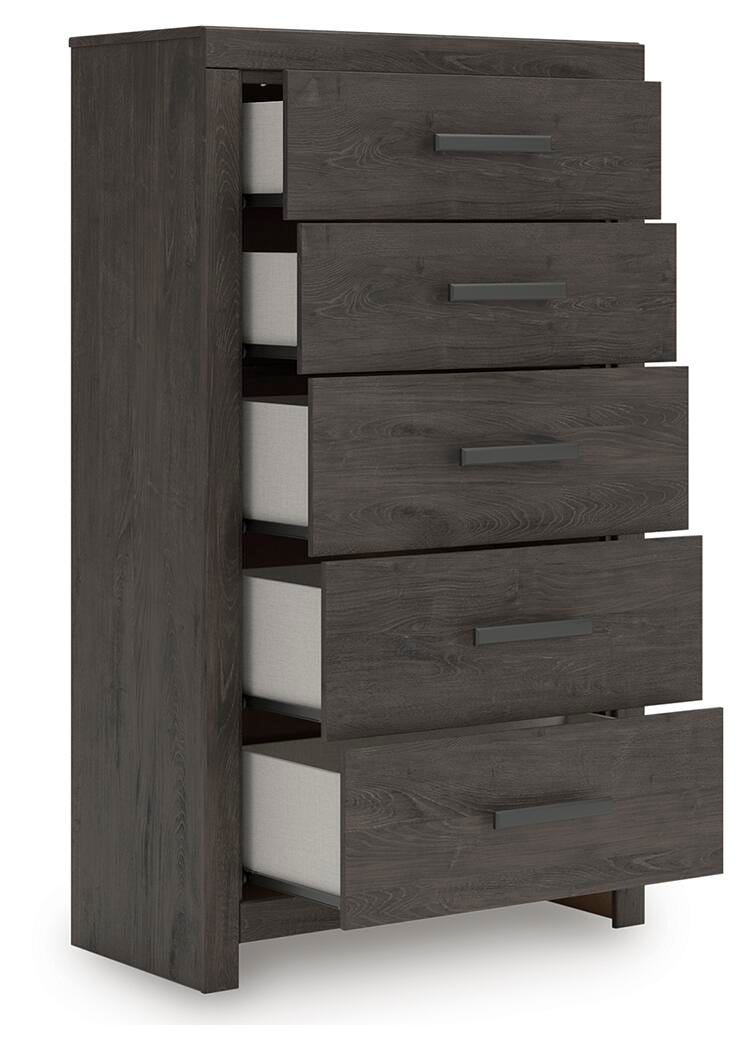 Monterra Panel Bed, Dresser, Mirror, Chest and Nightstand