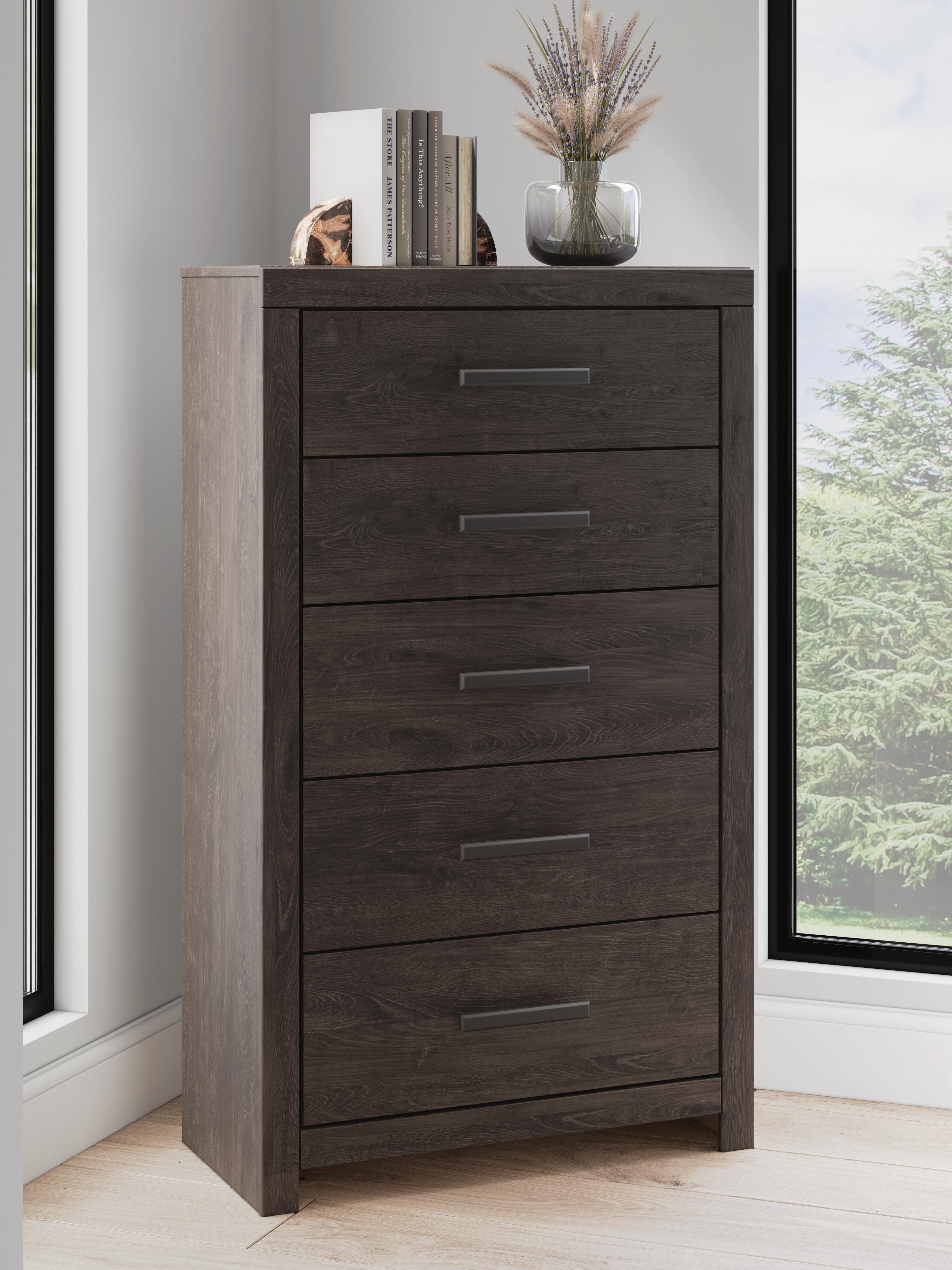 Prendonea Panel Bed, Dresser, Mirror, Chest and Nightstand