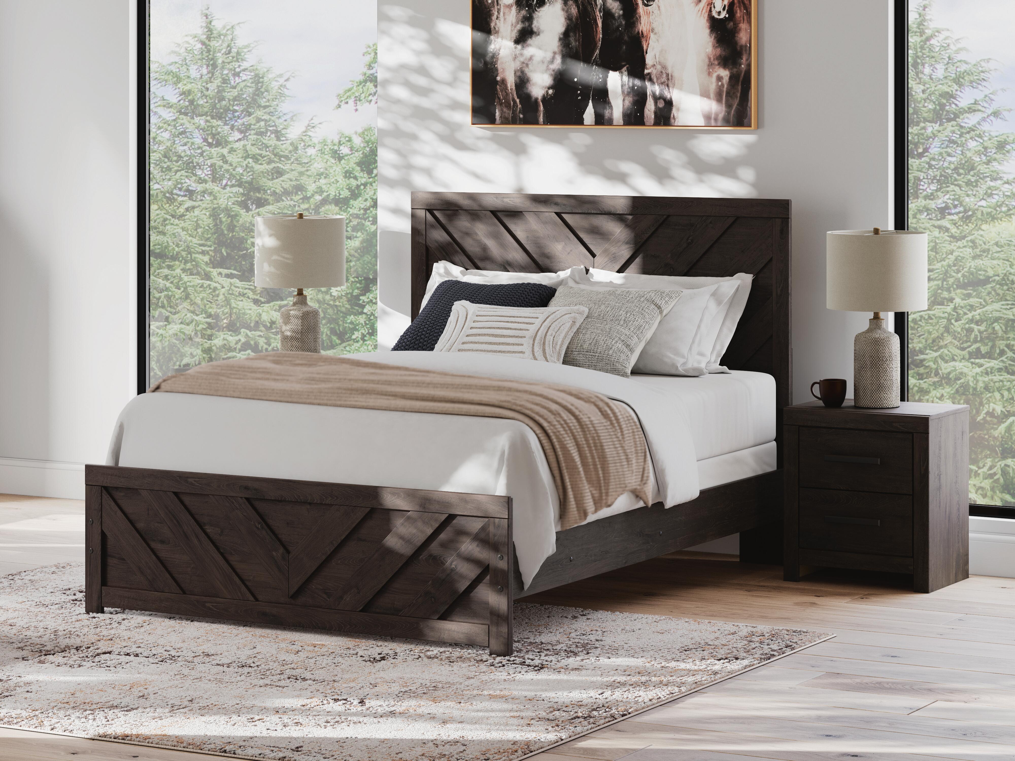 Prendonea Panel Bed, Dresser, Mirror and Nightstand