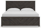 Prendonea Panel Bed and 2 Nightstands