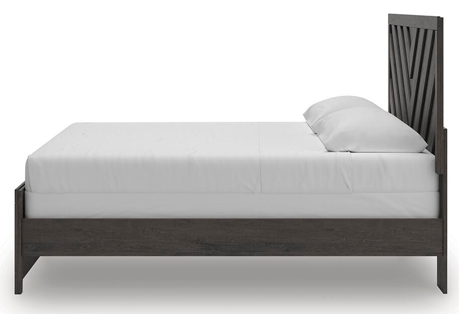 Prendonea Panel Bed and 2 Nightstands