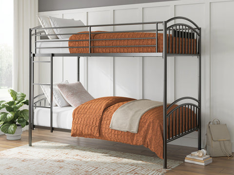 Lanceburg Twin over Twin Bunk Bed with Ladder