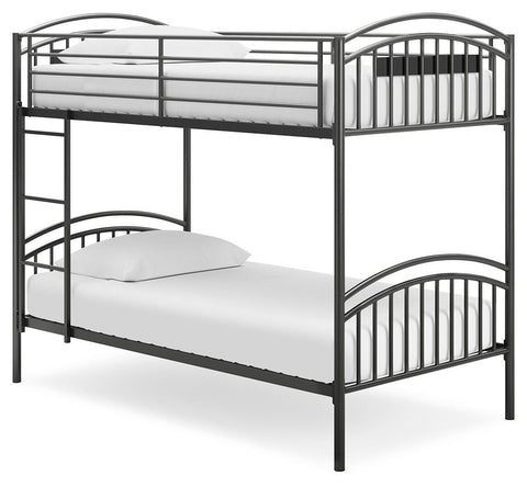 Lanceburg Twin over Twin Bunk Bed with Ladder