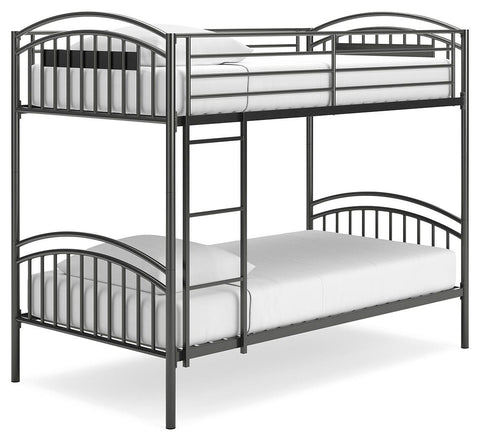 Lanceburg Twin over Twin Bunk Bed with Ladder