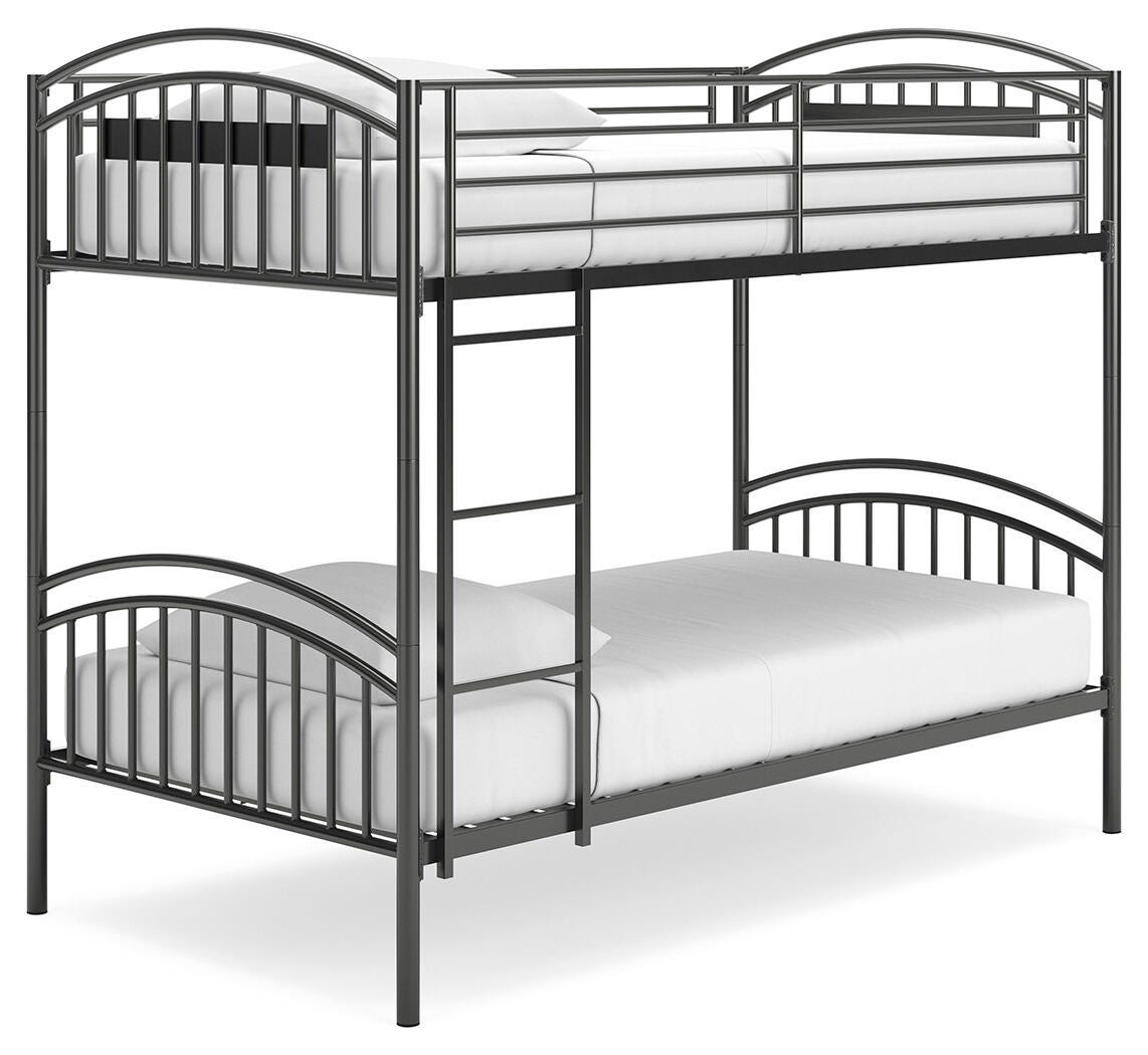 Lanceburg Twin over Twin Bunk Bed with Ladder
