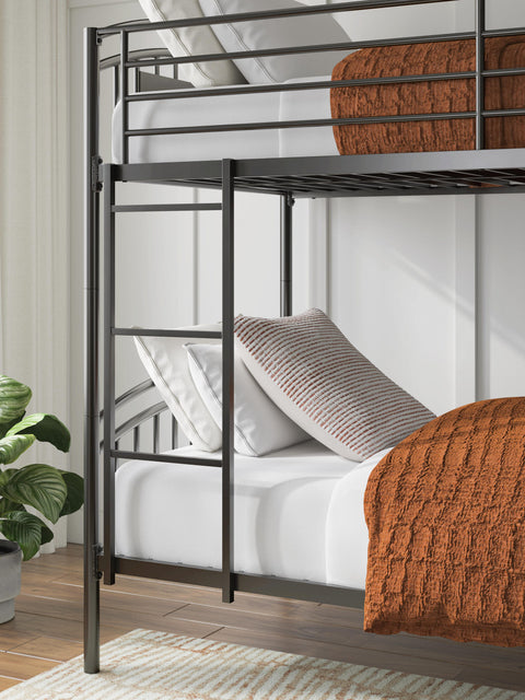 Lanceburg Twin over Twin Bunk Bed with Ladder