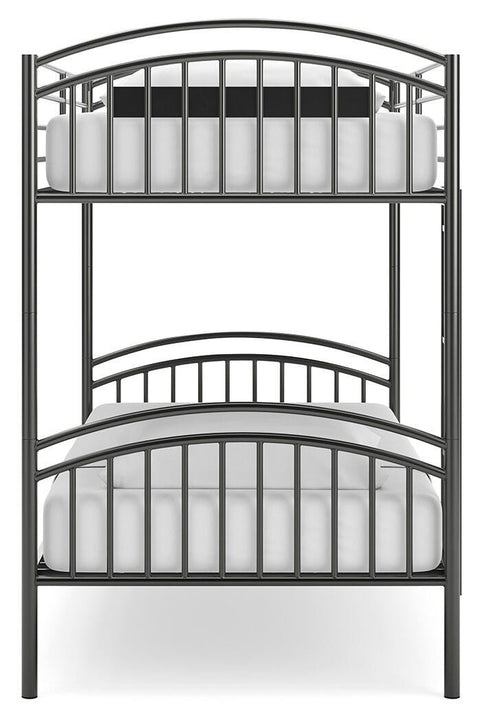Lanceburg Twin over Twin Bunk Bed with Ladder