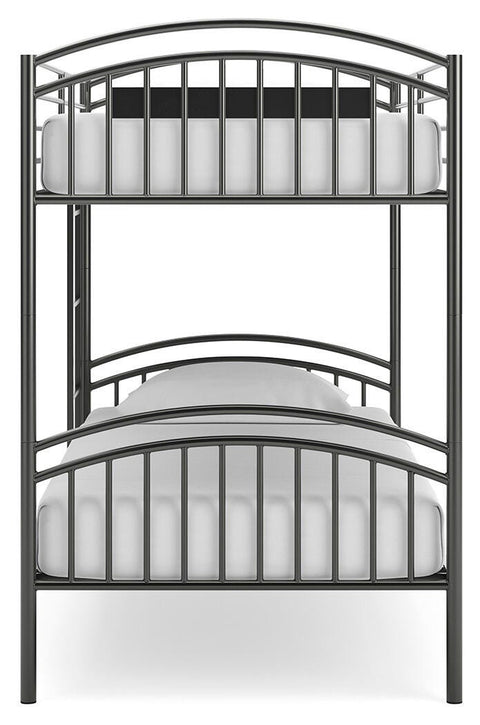 Lanceburg Twin over Twin Bunk Bed with Ladder