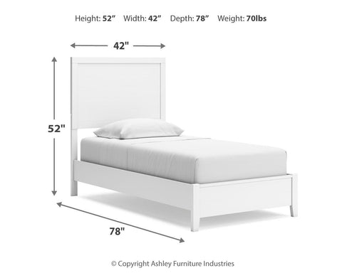 Binterglen Panel Bed and Nightstand
