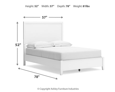 Binterglen Panel Bed and Nightstand