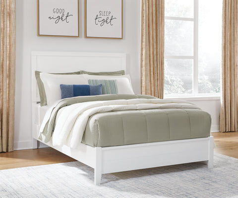 Binterglen Panel Bed and Nightstand
