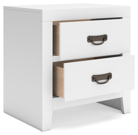 Binterglen Panel Bed and Nightstand