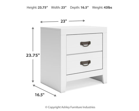 Binterglen Panel Bed and Nightstand