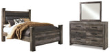 Wynnlow Upholstered Poster Bed, Dresser and Mirror