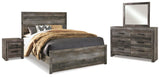 Wynnlow Panel Bed, Dresser, Mirror, and Nightstand