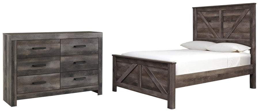 Wynnlow Crossbuck Panel Bed with Dresser