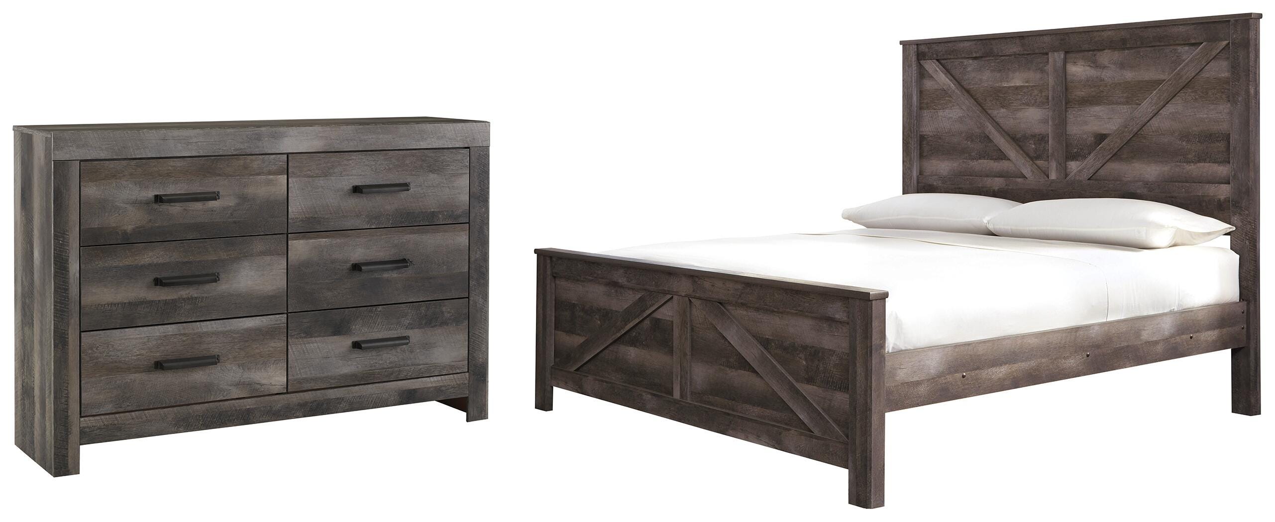 Wynnlow Crossbuck Panel Bed with Dresser