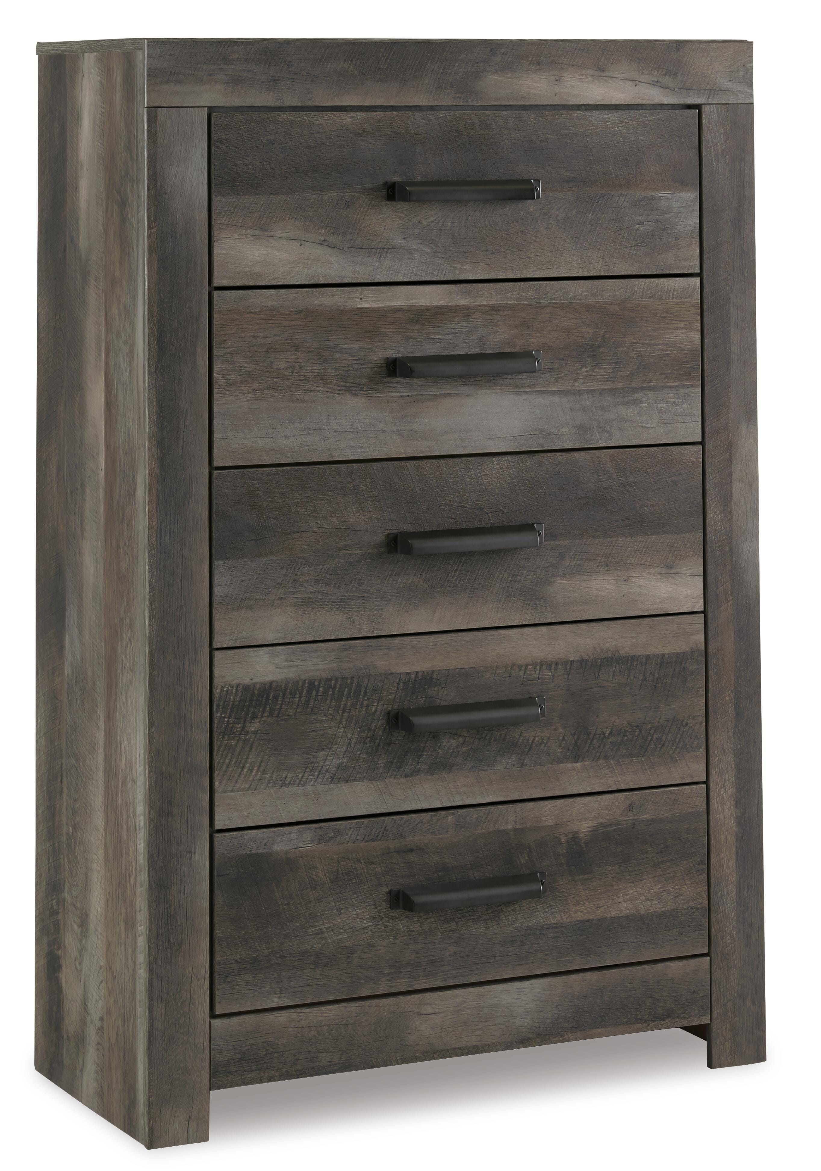 Wynnlow Crossbuck Panel Bed, Dresser, Mirror and Chest