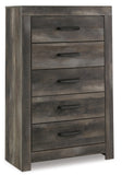 Wynnlow Panel Bed with Mirrored Dresser and Chest