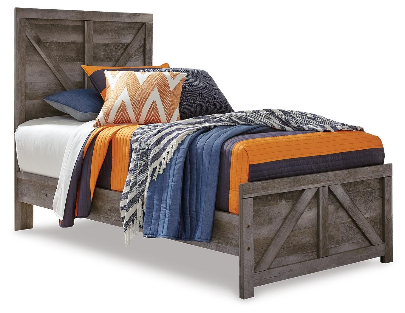 Wynnlow Crossbuck Panel Bed, Dresser and Nightstand