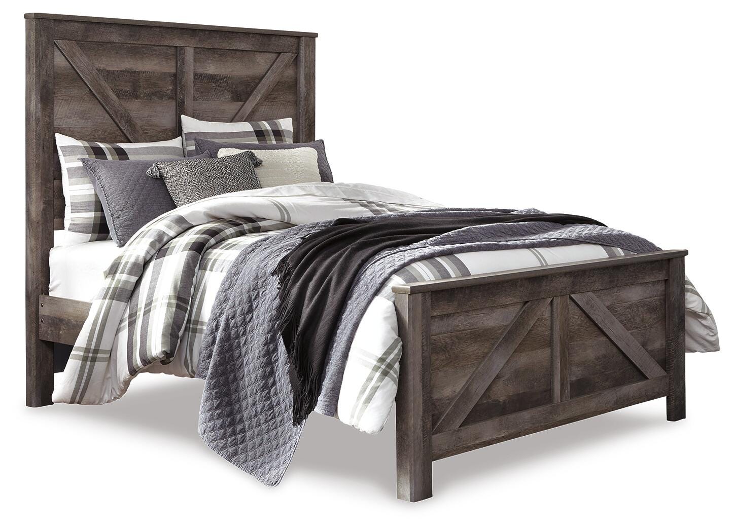 Wynnlow Crossbuck Panel Bed, Dresser, Mirror and Chest
