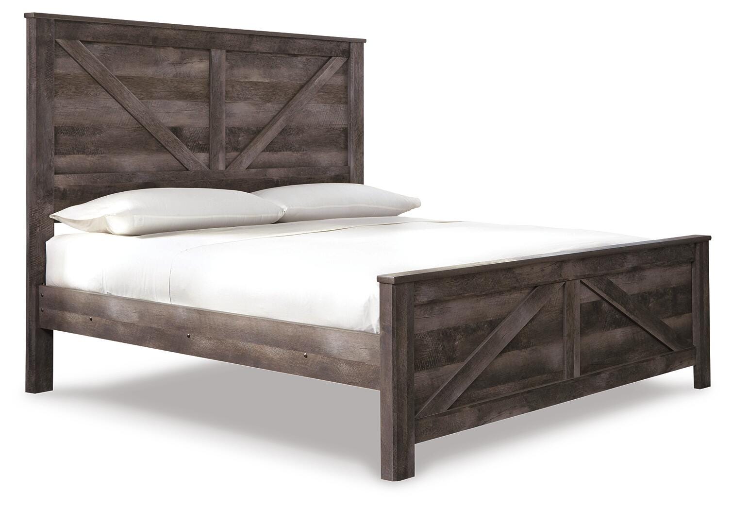 Wynnlow Crossbuck Panel Bed, Dresser, Mirror, and Nightstand