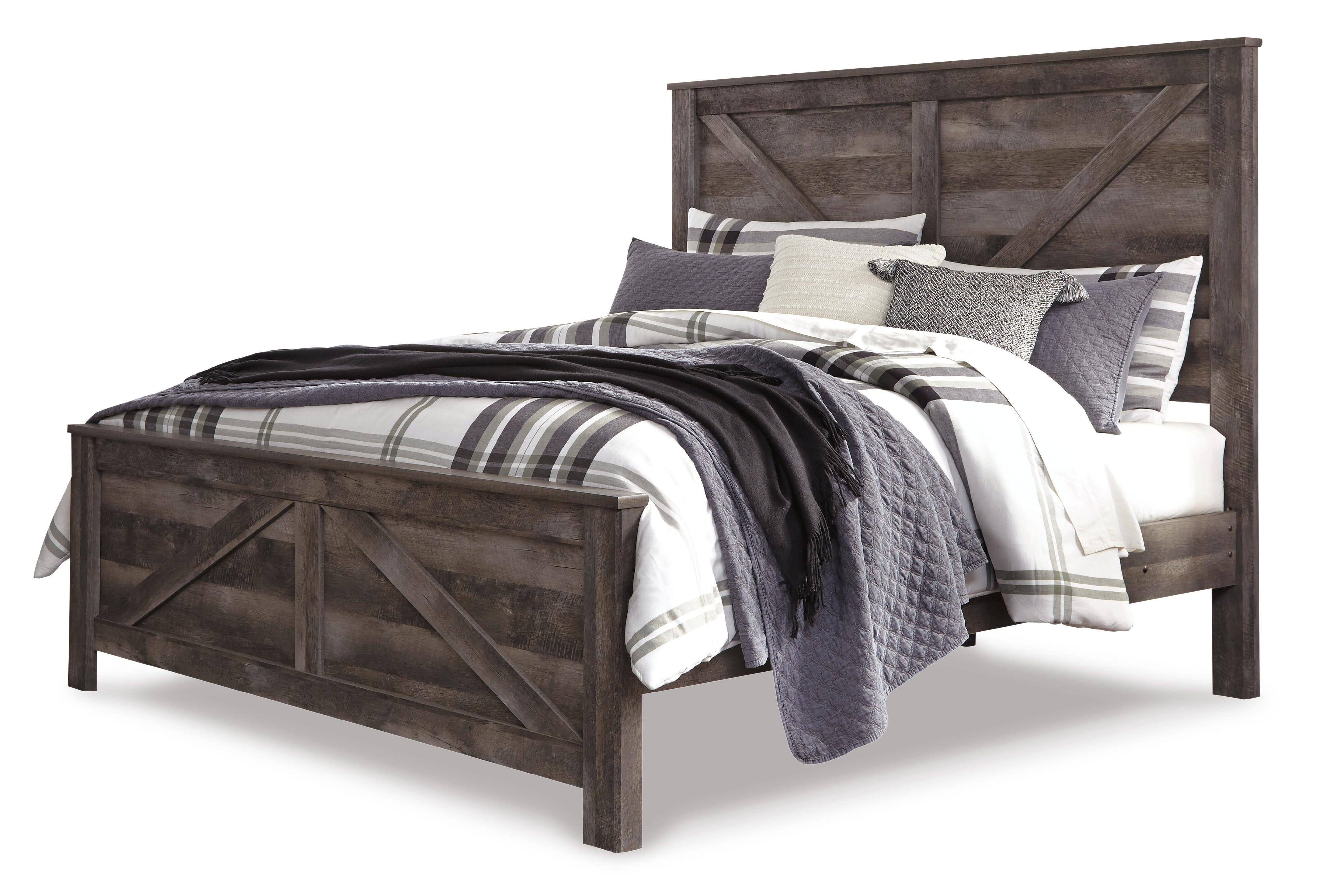 Wynnlow Crossbuck Panel Bed, Dresser, Mirror and Chest