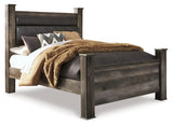 Wynnlow Upholstered Poster Bed, Dresser and Mirror
