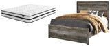 Queen Panel Bed with Mattress