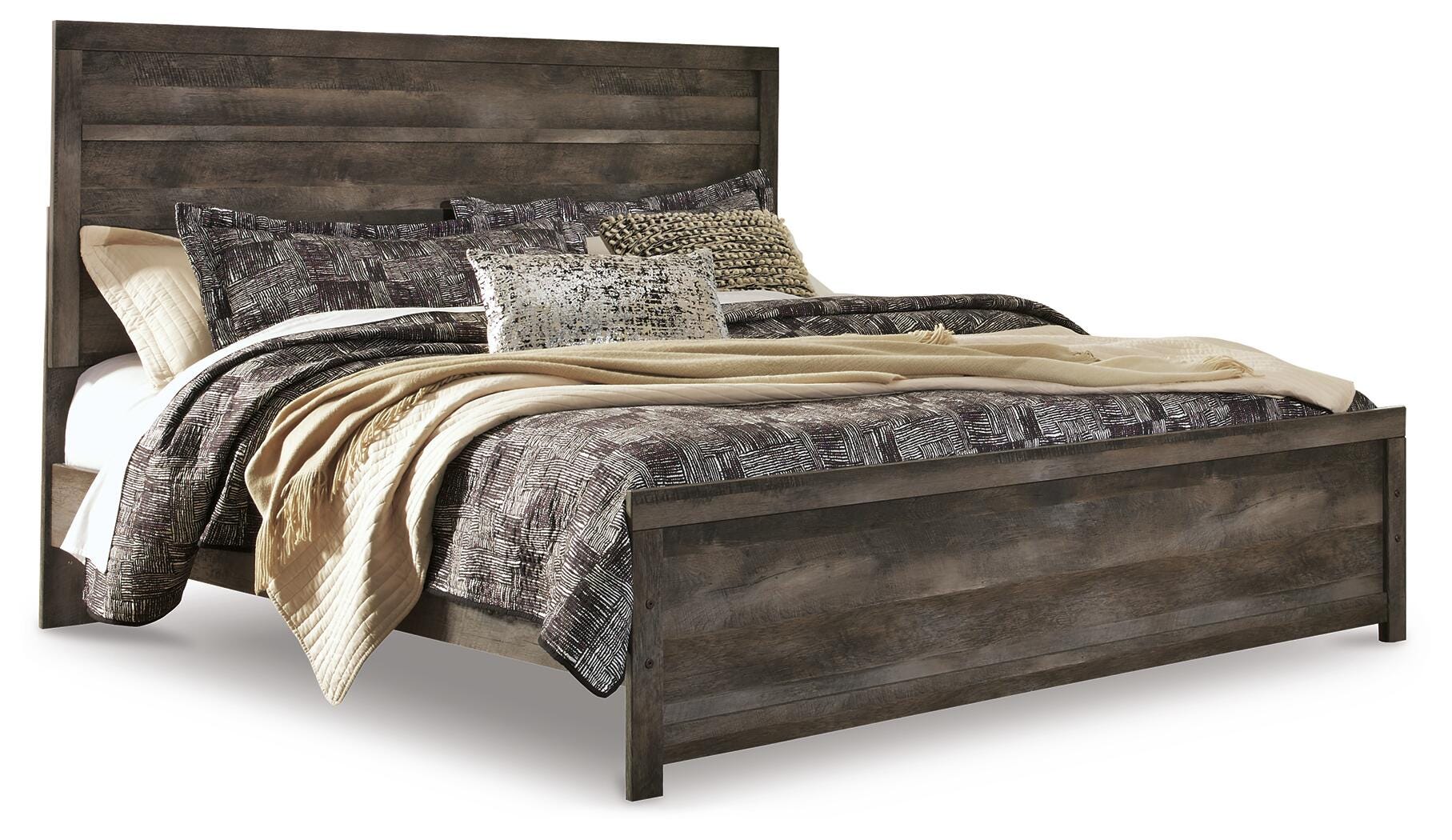 Wynnlow Panel Bed with Mirrored Dresser, Chest and Nightstand