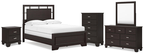 Covetown Panel Bed, Dresser, Mirror, Chest and Nightstand