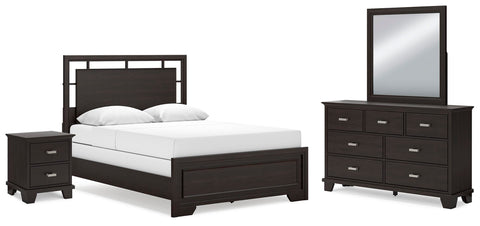 Covetown Panel Bed, Dresser, Mirror and Nightstand