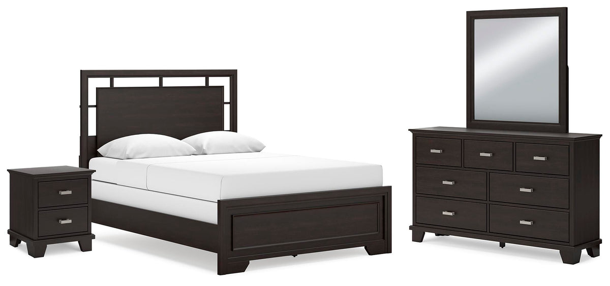 Covetown Panel Bed, Dresser, Mirror and Nightstand