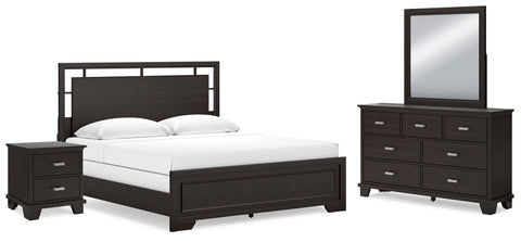 Covetown Panel Bed, Dresser, Mirror and Nightstand