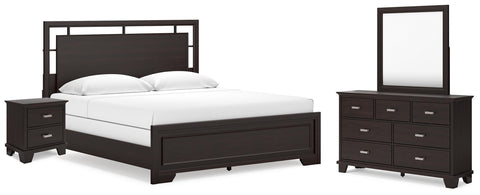 Covetown Panel Bed, Dresser, Mirror and Nightstand
