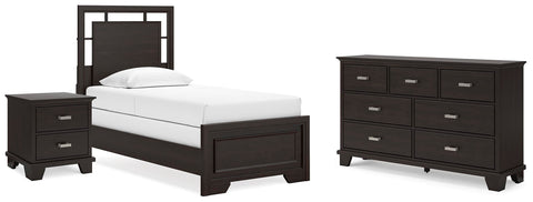 Covetown Panel Bed with Dresser and Nightstand