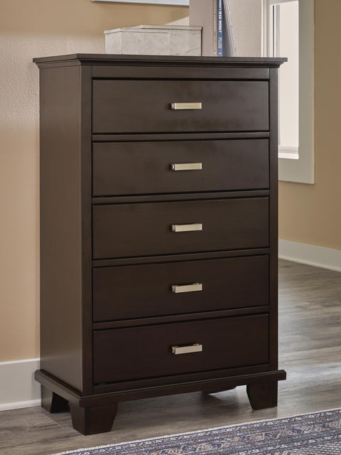 Covetown Panel Bed, Dresser, Mirror, Chest and Nightstand