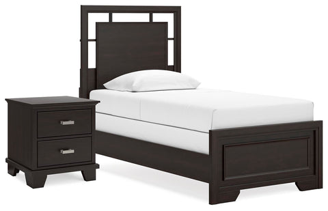 Covetown Panel Bed and Nightstand