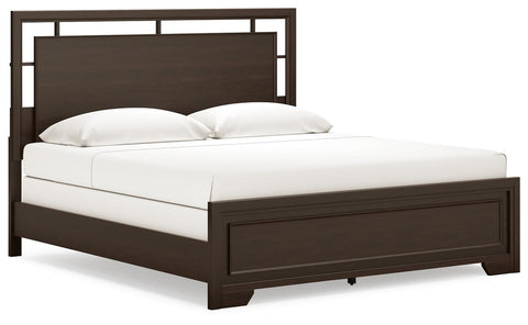 Covetown Panel Bed with Mirrored Dresser