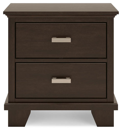 Covetown Panel Bed with Mirrored Dresser, Chest and 2 Nightstands