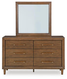 Lyncott Upholstered Bed, Dresser, Mirror and Nightstand